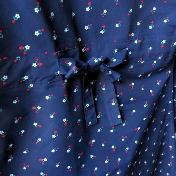 Women's Danefae Navy Blue Ditst Floral Print Danish Raincoat Waterproof - Picture 7 of 8